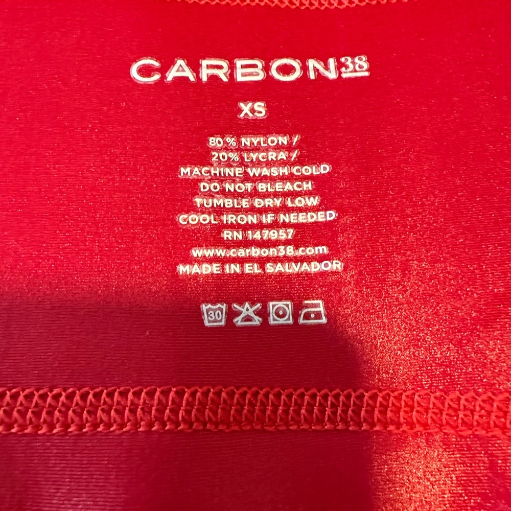 Worn Twice, Perfect Condition - Carbon38 Red, High Rise Leggings!